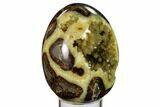 Calcite Crystal Filled Septarian Geode Egg - Utah #160273-2